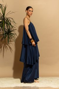 Spetses Μάξι Φόρεμα Tencel με βολάν - Image 3