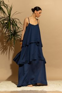 Spetses Μάξι Φόρεμα Tencel με βολάν - Image 4