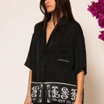 Semedaki Oversized Σατέν Πουκάμισο