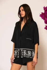 Semedaki Oversized Σατέν Πουκάμισο