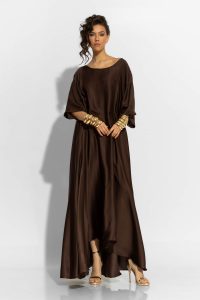 Blaze Μακρύ Oversized Φόρεμα Σατέν - Image 2