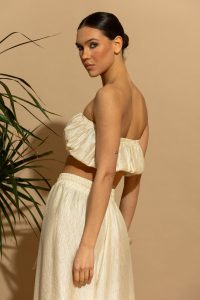 Rodos Κοντό Στράπλες Τοπ Tencel - Image 2