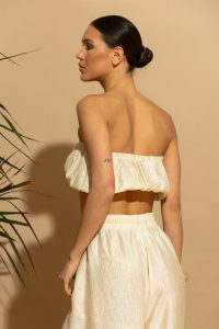 Rodos Κοντό Στράπλες Τοπ Tencel - Image 3