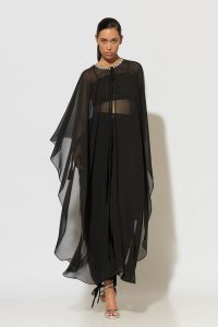 StellaWear Τουνίκ Κάπα από Μουσελίνα Σιφόν με Κρύσταλλα - Image 7