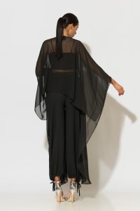 StellaWear Τουνίκ Κάπα από Μουσελίνα Σιφόν με Κρύσταλλα - Image 9